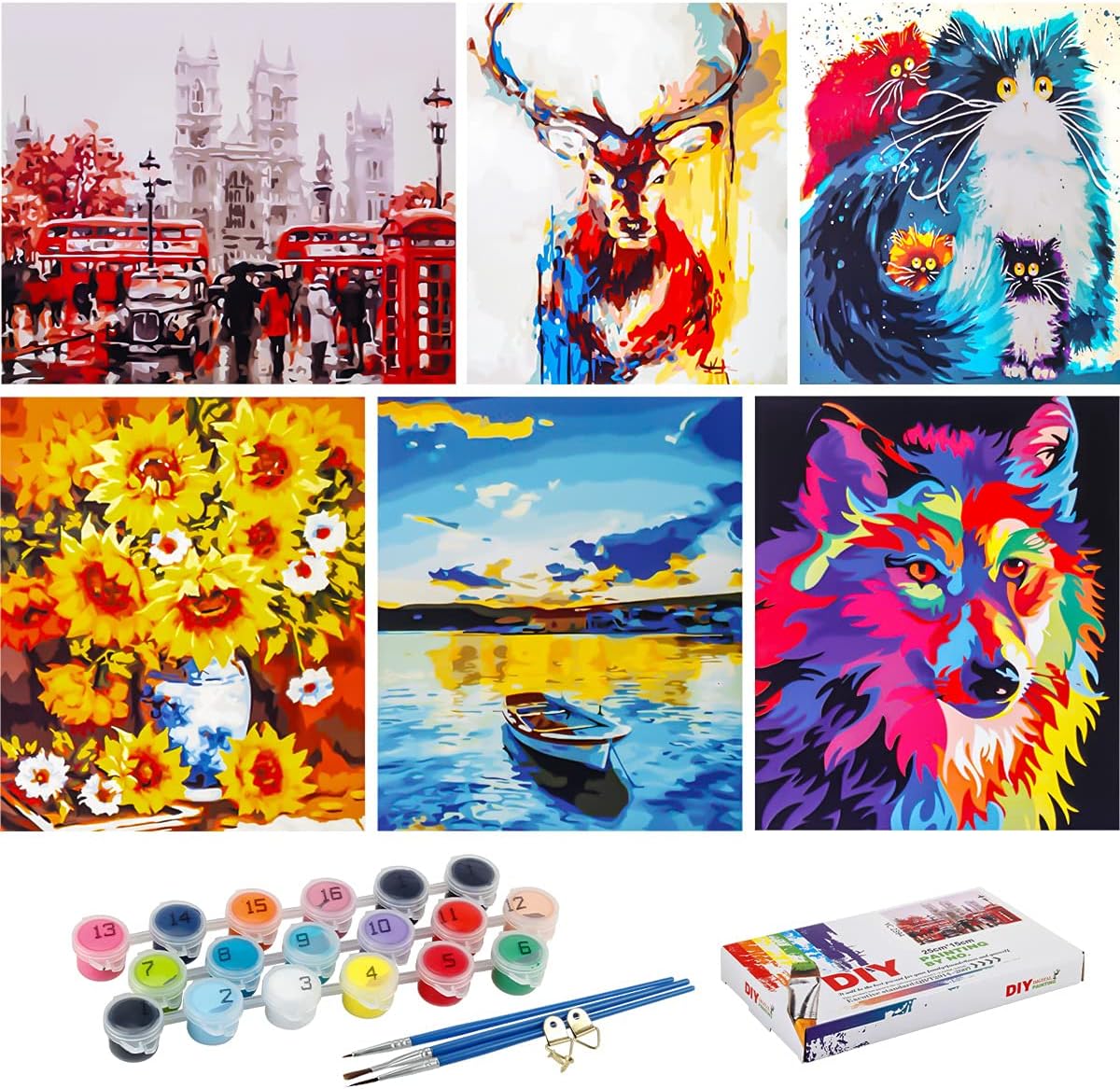 Paint by Numbers for Kids & Adults & Beginner, 16 x 20 inch DIY Canvas ...