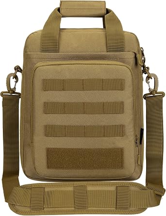 CamGo 12" Laptop Messenger Bag for Men Vertical Tactical Crossbody Shoulder Bag Small Computer Briefcase Molle Handbags