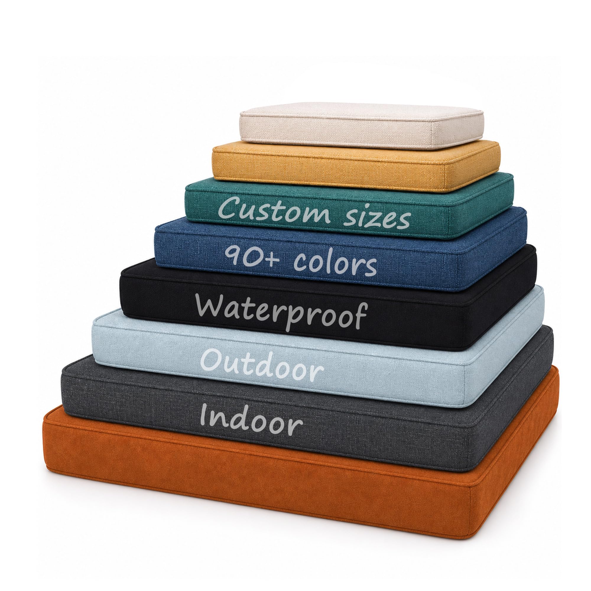miuans Custom Bench Cushion, Window SeatCushions Indoor, Custom Cushions Forbench Seat Indoor, Bench Cushions for Outdoor Furniture, Patio