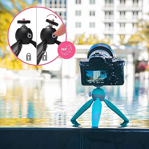 Miniatura 5 de JOBY HandyPod 2 Kit, Table Top Tripod with GripTight 360 Phone Mount and Pin Joint Mount, Phone Tripod for Smartphones, Action Cam and Mirrorless