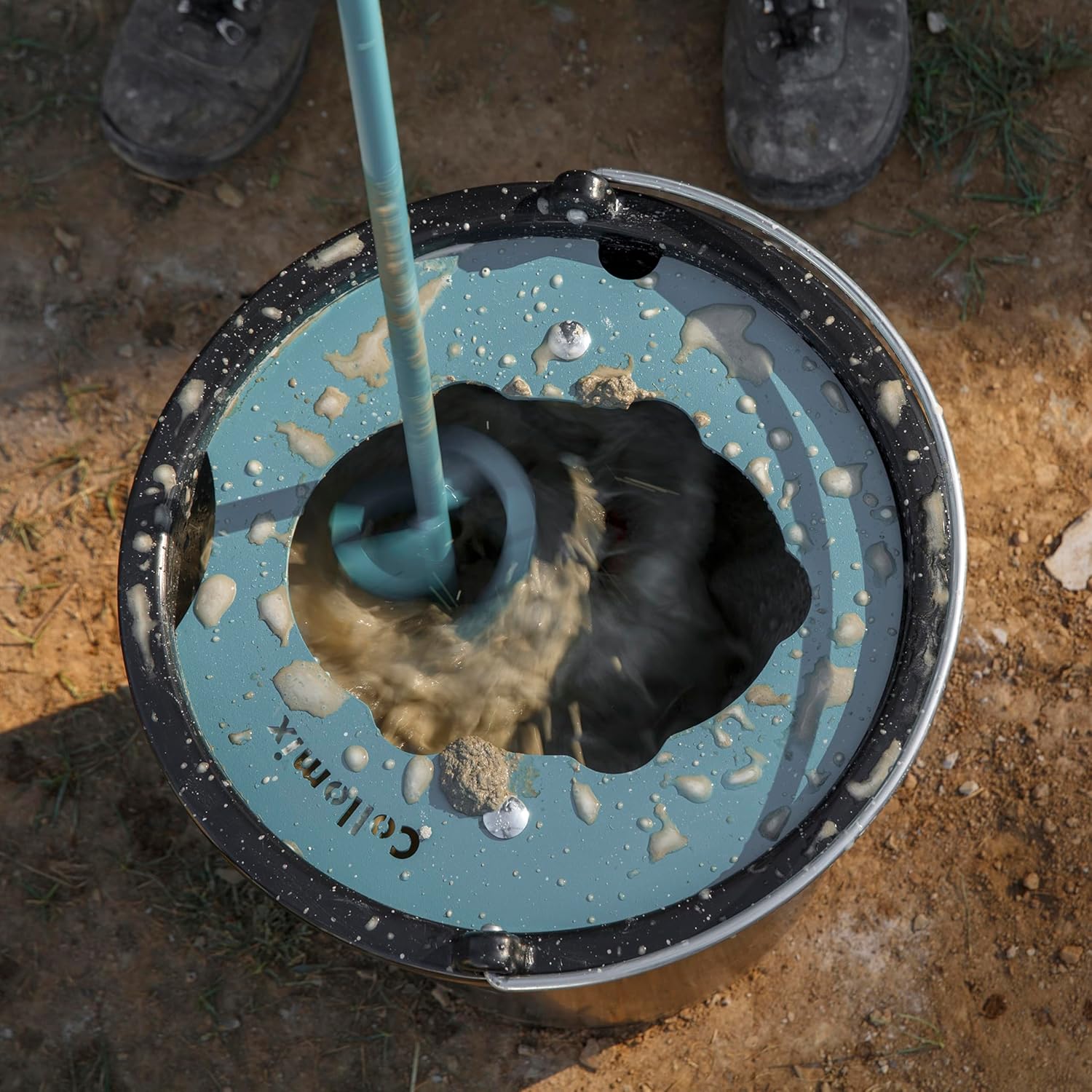 COLLOMIX Mixing Paddle for Drills - KR Series 4.7" Joint Compound Mixing Drill Bit for Leveling Compound, Sealant, Epoxy & Tile Cement with 3/8" Drill Chuck Connection - KR120S