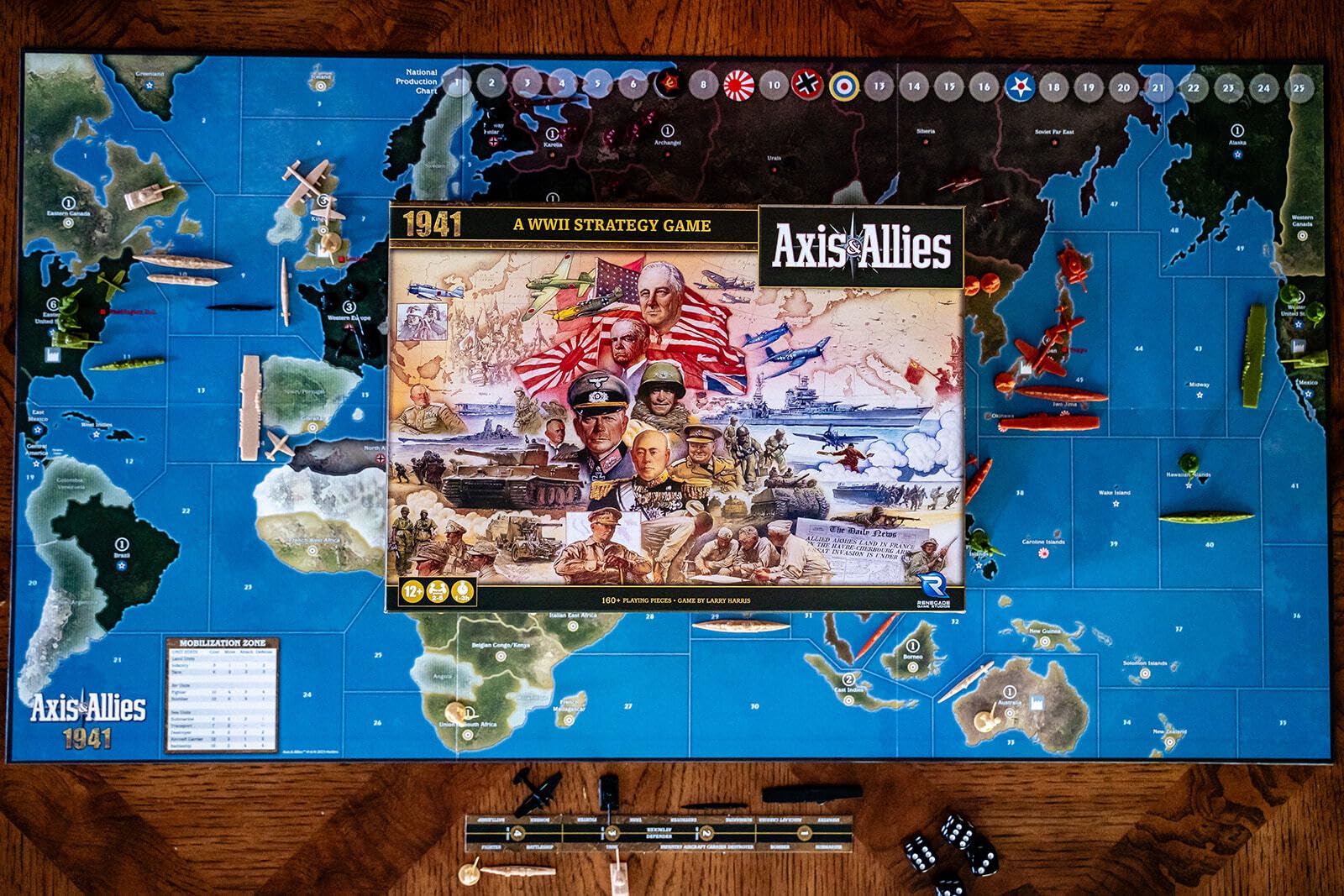 Renegade Game Studios Axis & Allies: 1941 - A WWII Strategy Board Game, Renegade Game Studios, Epic War Game Set in 1941, Struggle for Supremacy, Ages 12+, 2-5 Players, 1-3 Hour Playing Time