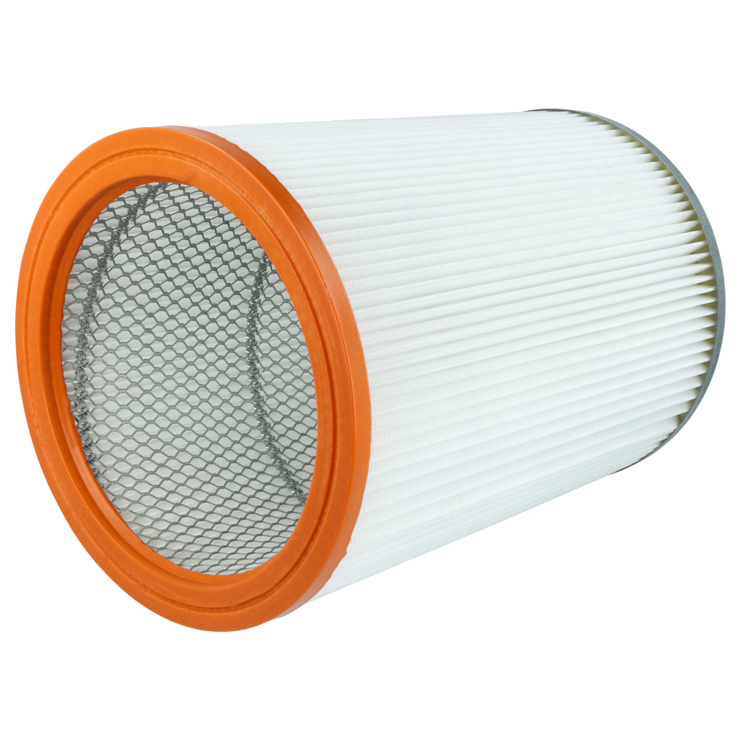 vhbw 5x Faltenfilter kompatibel mit Nilfisk-Alto Turbo M2 | D2, M2 S-FA, M2 L, D R 637, D/X-B1, D-B1 Staubsauger - Patronenfilter Orange Weiß