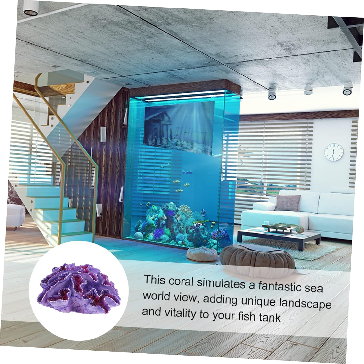 Artificial Coral Aquarium Faux Coral Jellyfish Lamp Stand Fish Decorations for Tank Tanks Fish Tank Landscape Decorations Reptile Decor Plant Aquarium Coral De