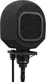 Soundbox Cabine de isolamento de gravação vocal - Escudo de microfone portátil com filtro pop substituível para canto de qualidade de estúdio, podcasts e som de locução. (Filtro Pop de espuma acústica