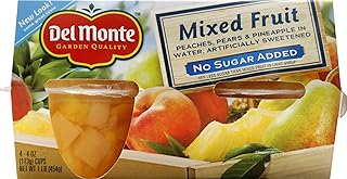 Del Monte, Mixed Fruit No Sugar Added, 4 Oz (pack of 4)