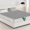 Grounding Bed Sheet, Grounding Mat Earthing UK with 10% Silver Fiber & 90% Organic Cotton, Natural Wellness and Healthy Earth Energy Mat 190x200cm Gray