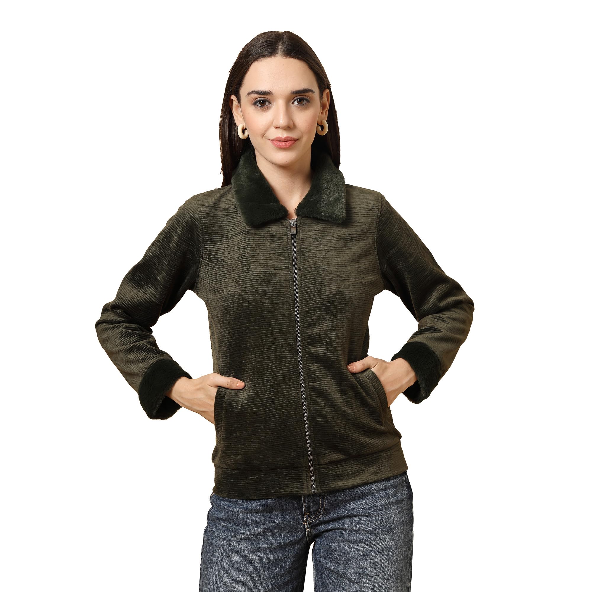 Women Shirt Coller Sweatshirt-picture-28