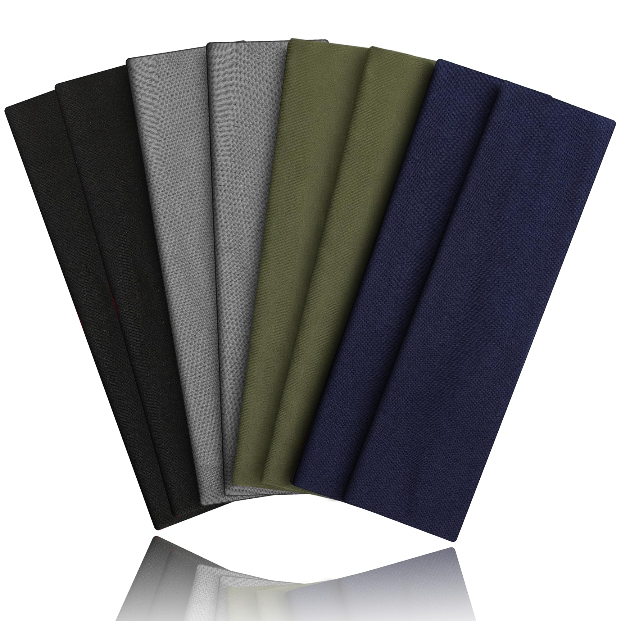 Headbands for Women 8PCS, Summer-Exclusive Elastic Non Slip Hair Head Bands | Sweatbands head bands for women's hair, Soft Running Fashion Headband for Men & Women for Working Out, Travel, Daily Use Black,Dark Gray,Dark Green,Navy