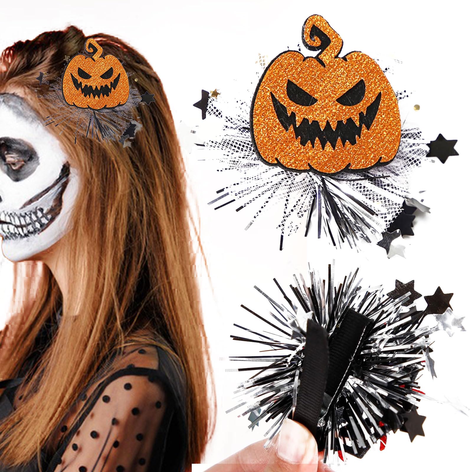 Amazon | [YANGZI] ハロウィン 仮装 かぼちゃ ヘアクリップ 紫