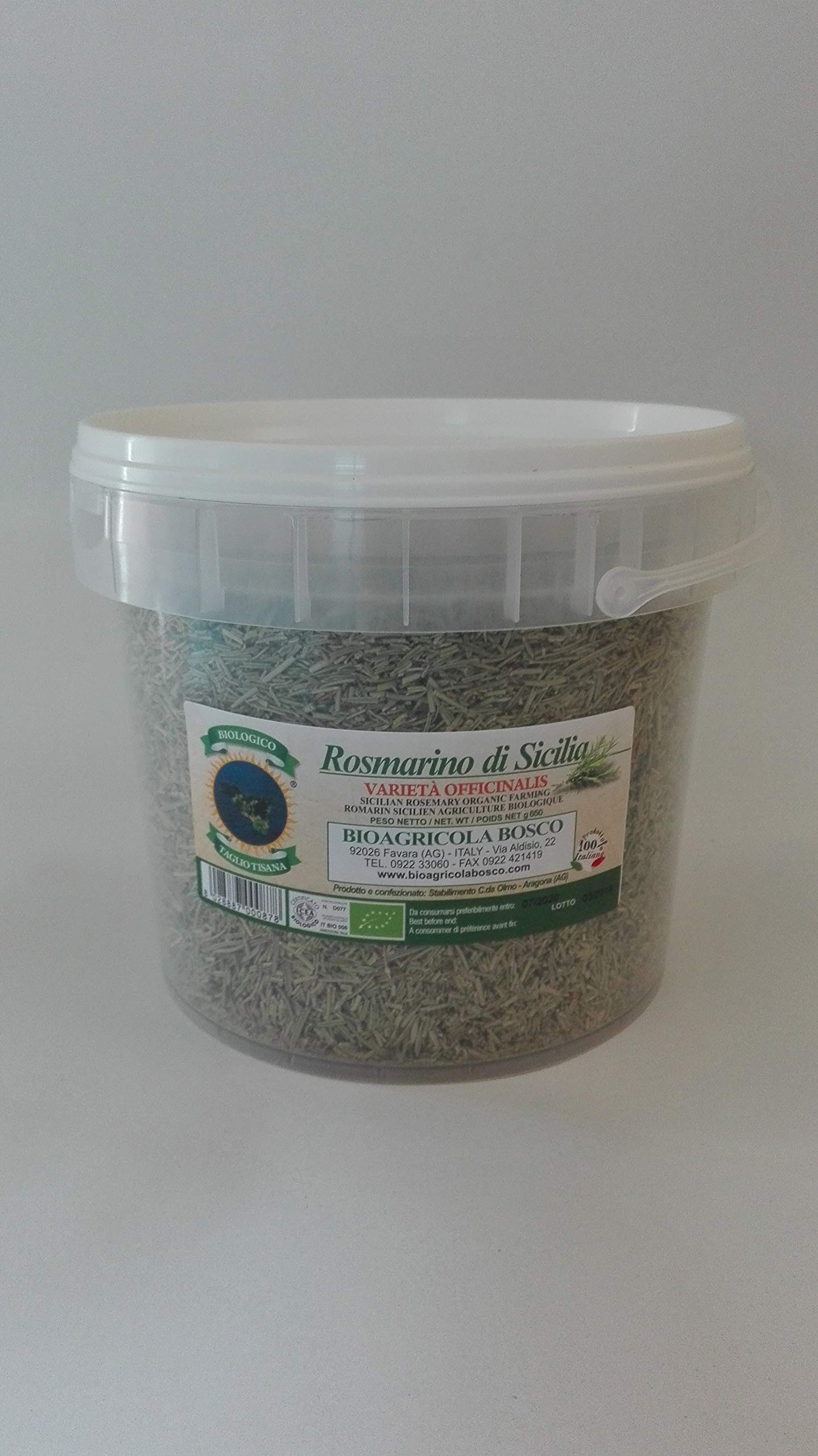 Bioagricola Bosco Origano Macinato Biologico - 400 gr & Rosmarino Macinato Biologico- 650 gr