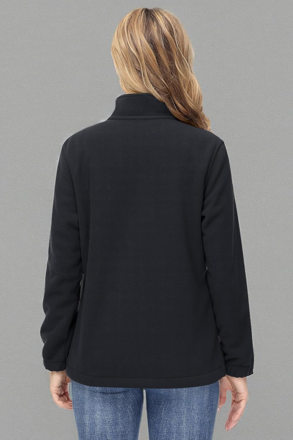 TACVASEN Women's Soft Fleece Jacket Lightweight Full Zip Sweatshirts Coat Casual Winter Warm Sweaters with Pockets - Image 8