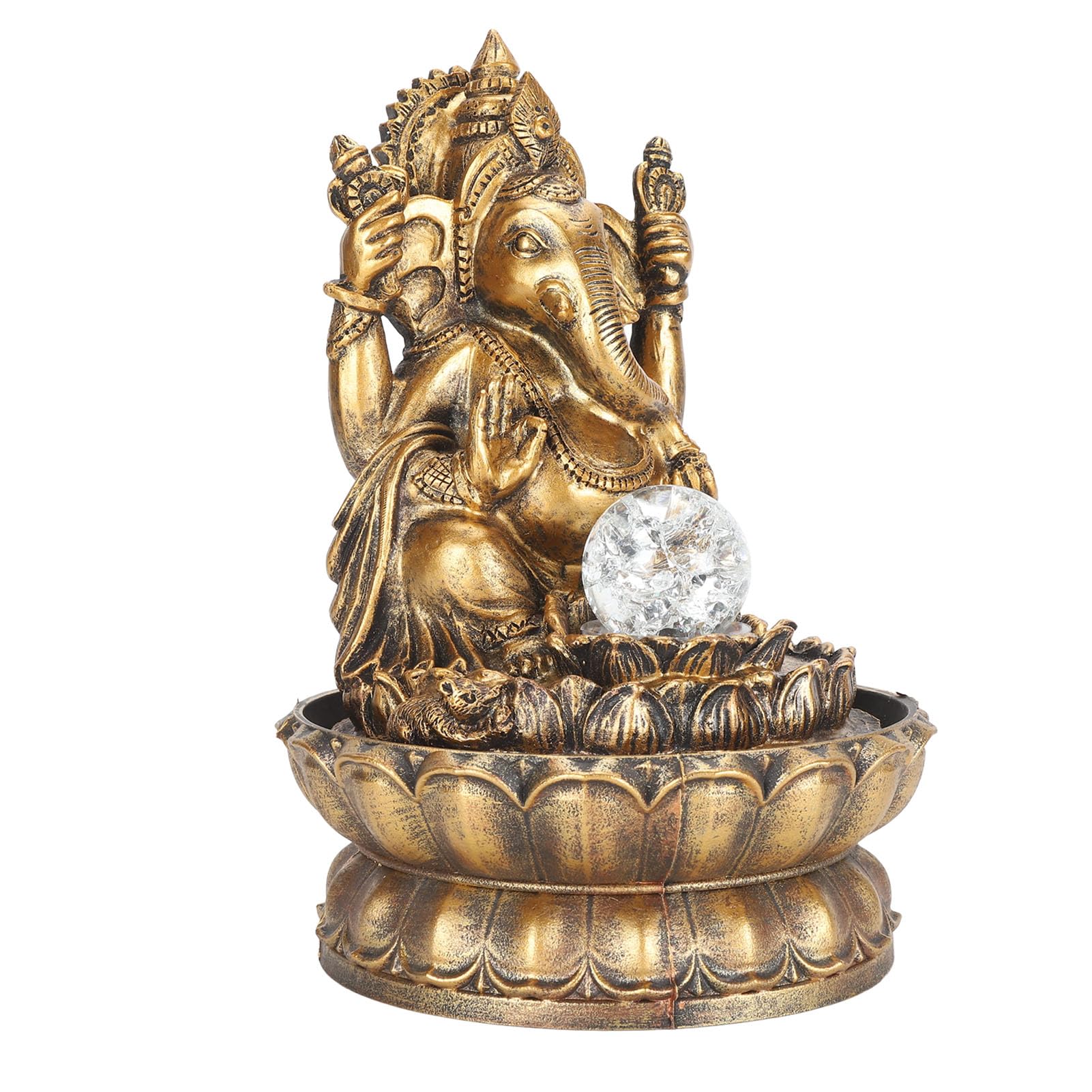 Fontaine Table avec Statue Ganesh et Effet Cascade