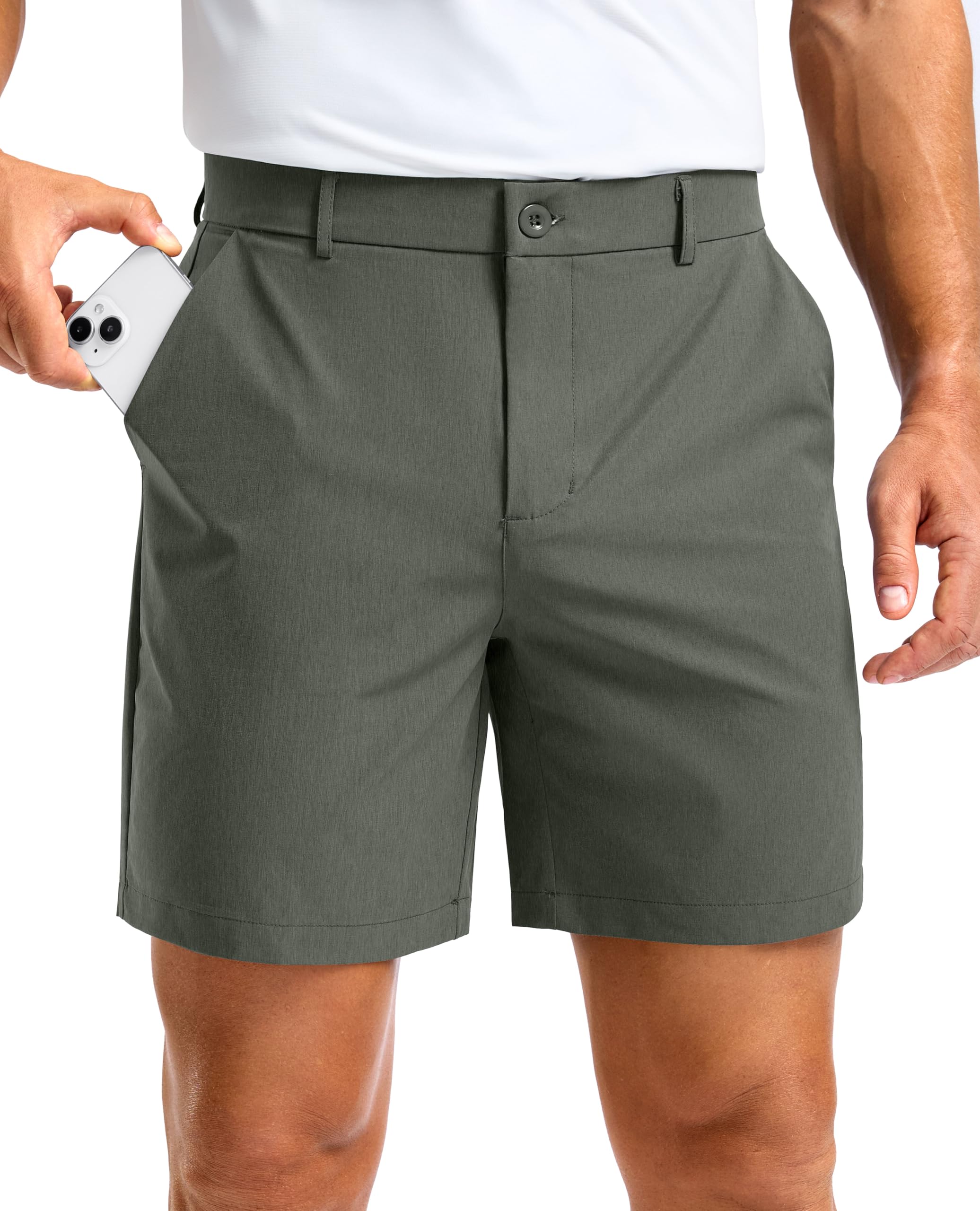 Soothfeel Men's Casual Shorts 5/7/9 Inch Golf Dress Shorts with 4 Pockets