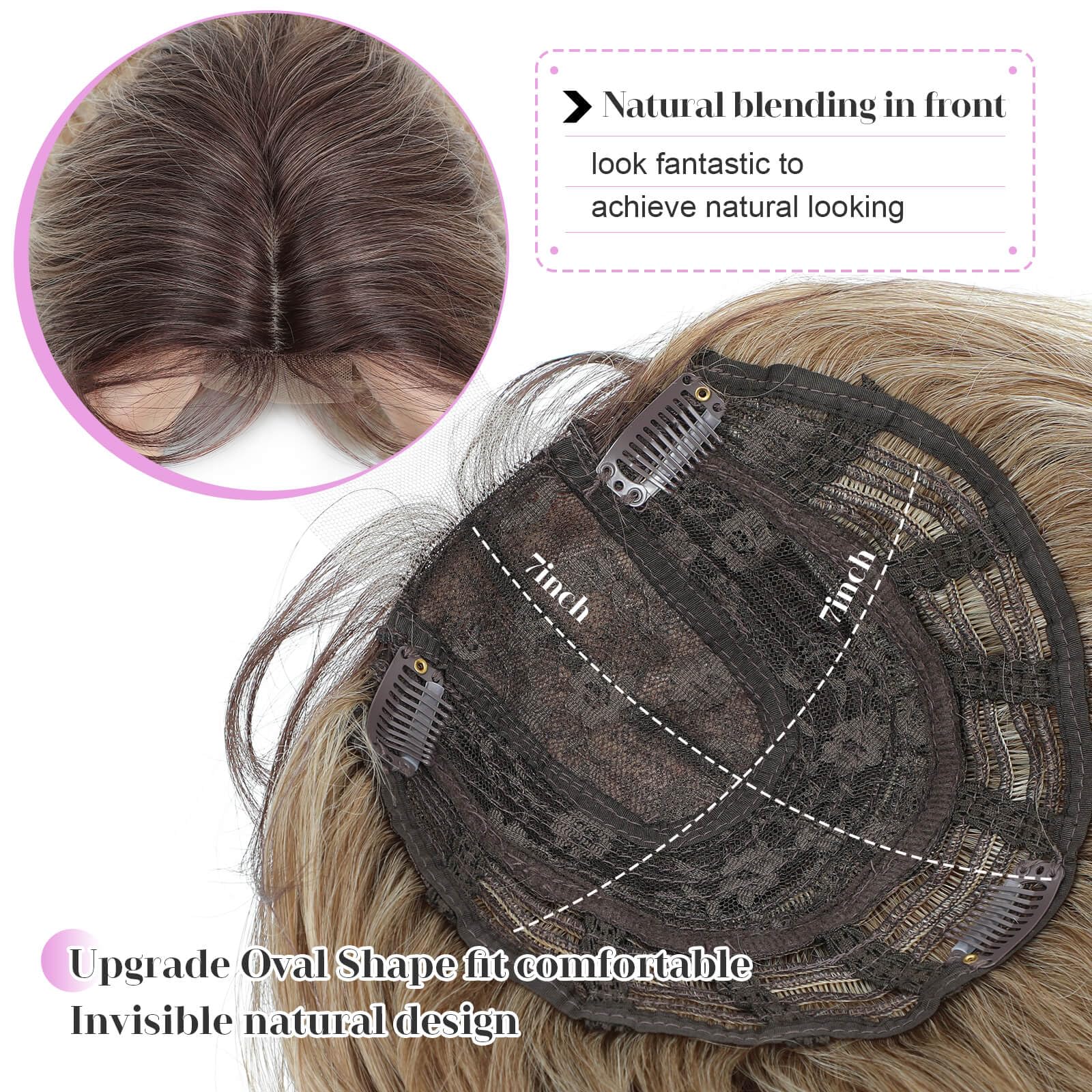 Amazon.com : Molefi Hair Topper 26inch Curly Hair Topper  display picture 3