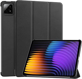 Case for Xiaomi Poco Pad X1 11.2 inch 2025 Model, Folio Slim Smart Cover with Multi-Angle Stand, Lightweight Hard Shell, Auto Wake/Sleep & Shockproof Protection -Black