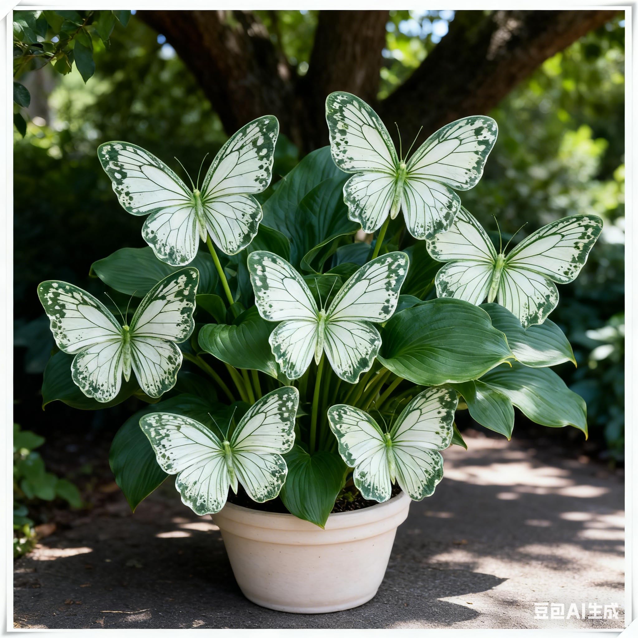 Magnificent Hosta Bulbs – Rare Perennial Butterfly Flowers, Summer Blooming, Garden Ornamental Plant Excellent Displays-6 Bulbs-G