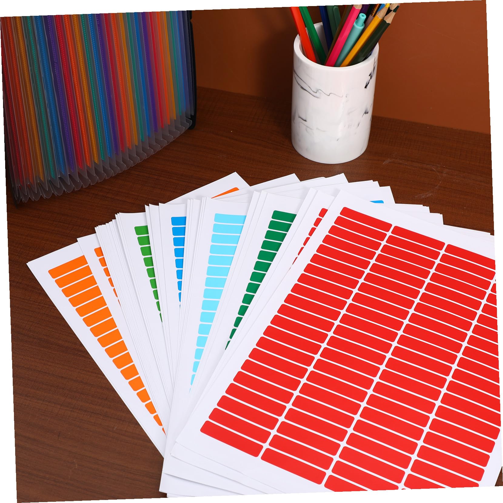 30 fogli Etichette Adesive Colorate per Scaffali e Bidoni Facili da Scrivere Adesive Resistenti per Organizzazione Casa Ufficio e Scuola Etichette per Barattoli e Raccoglitori
