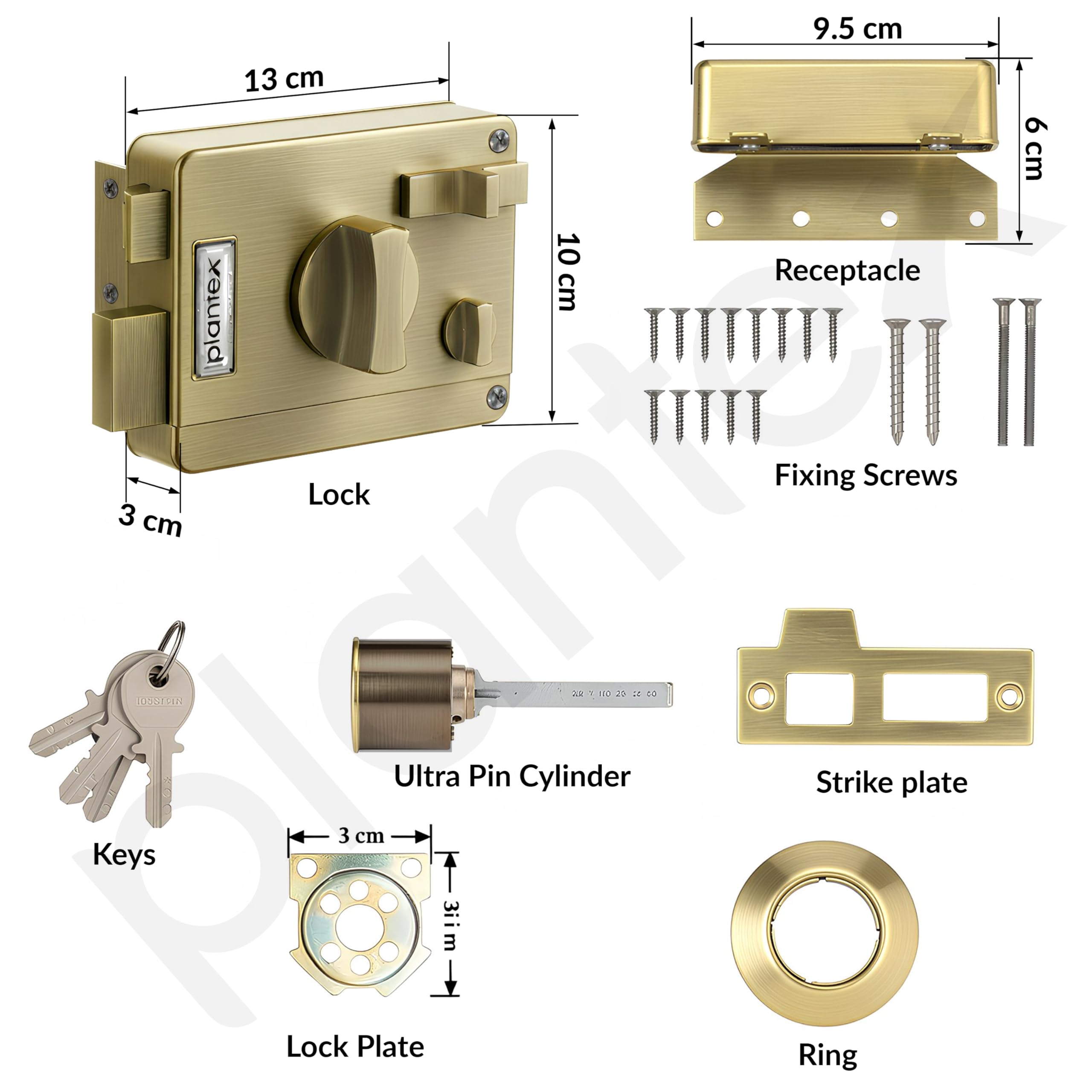 Brass Night Latch Lock - Secure Your Doors! -6