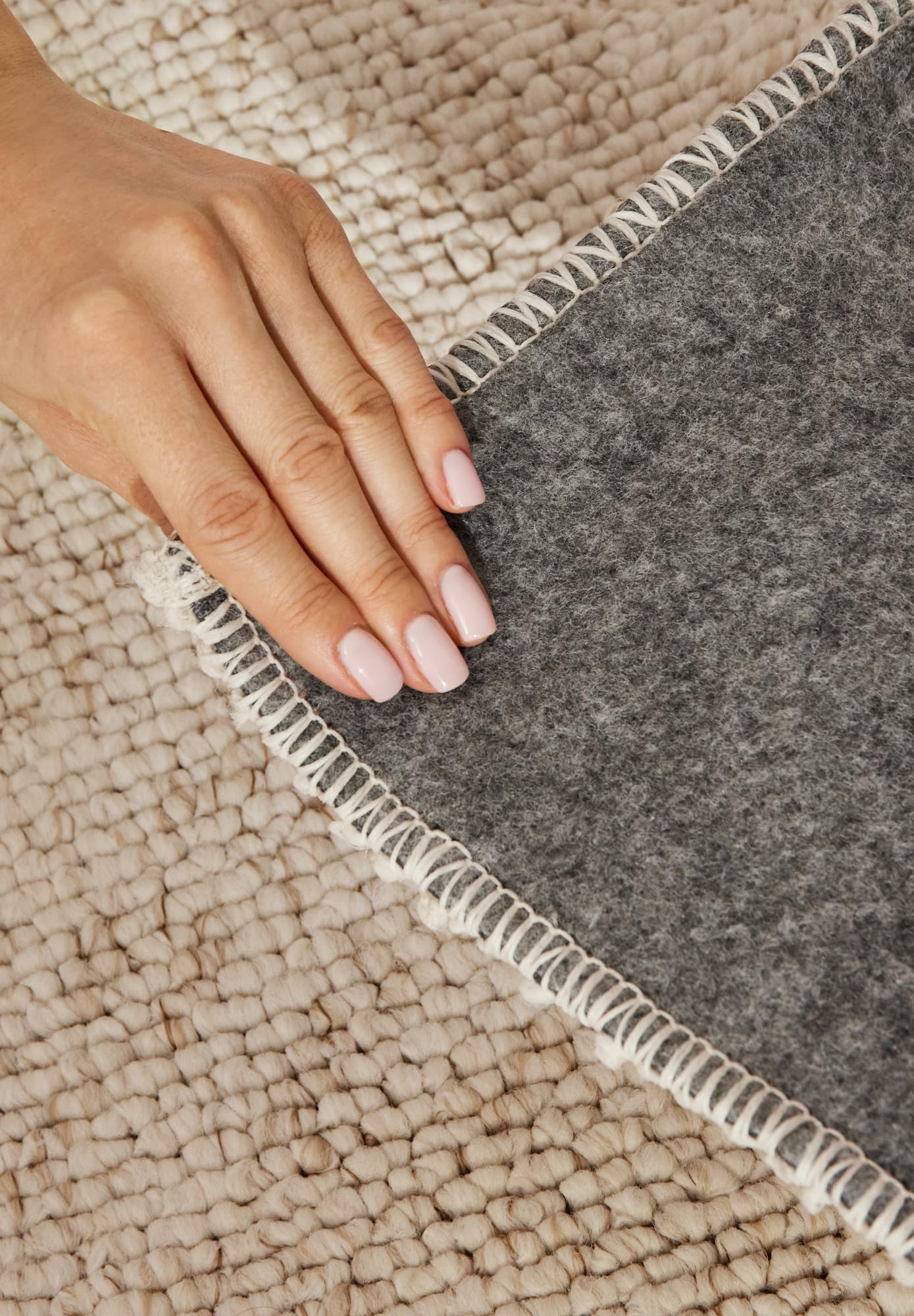 ELLE Decoration Rocco Tapis Doux à Tissage Plat, Lavable en Machine, Aspect Laine, Durable et Durable, Moderne, Look scandinave, pour Salon, Salle à Manger, Chambre à Coucher, Couloir - Crème - 160 x