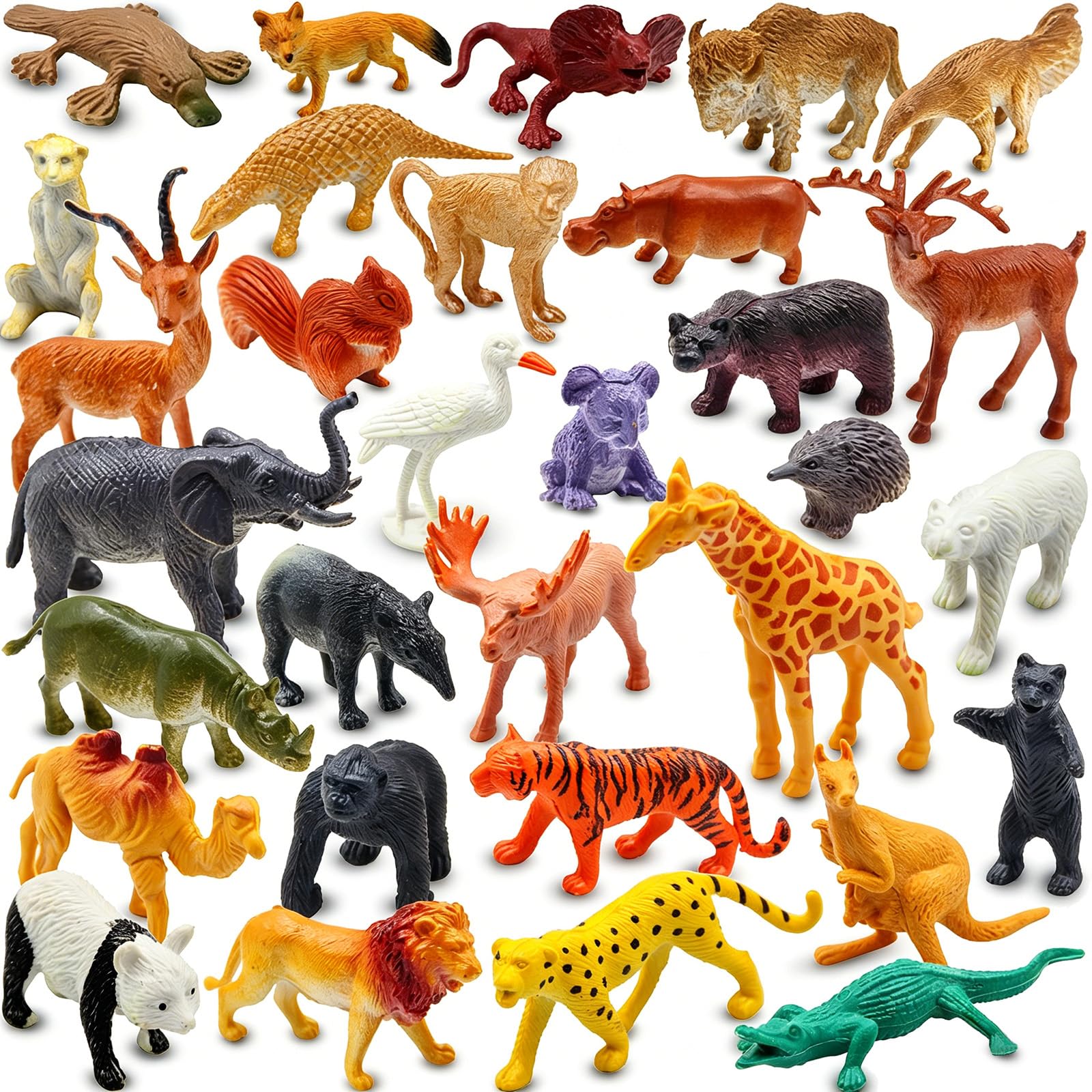 Amazon.com: PINOWU Realistic Mini Wild Zoo Animals Figurines Toys