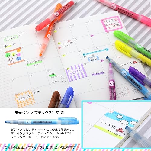 Miniatura 4 de Zebra B-WKS11-BL Resaltador Optex 1 EZ Azul 10 unidades