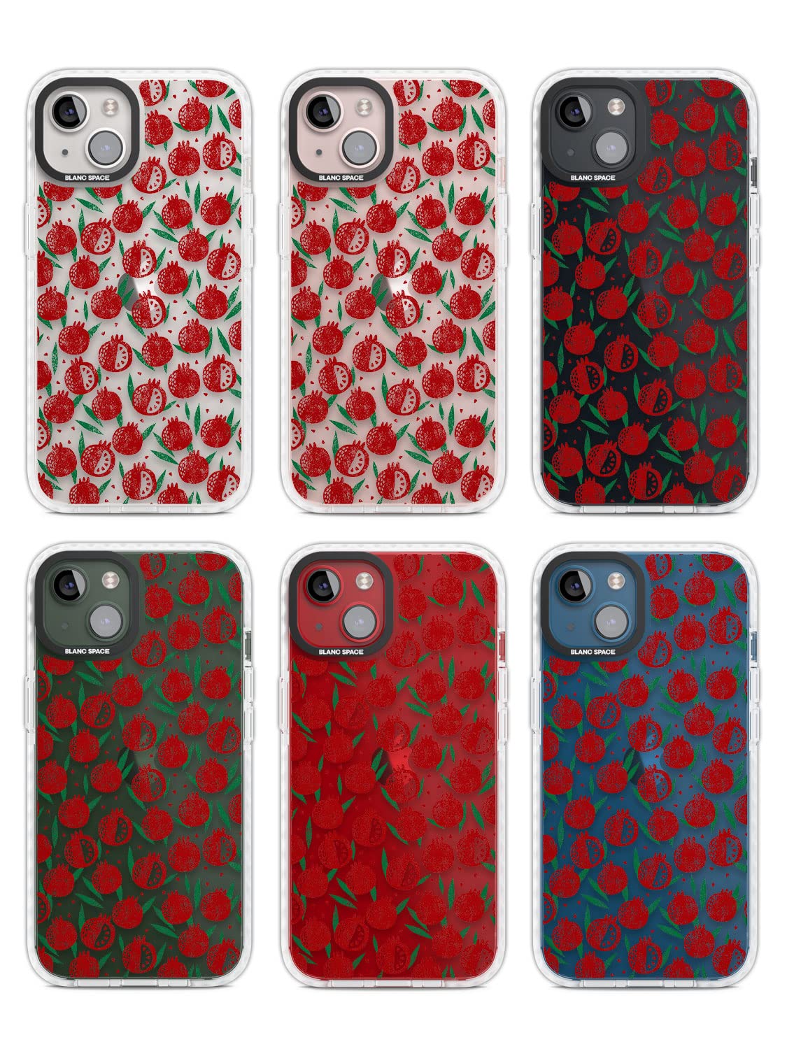 Blanc Space Pomegranate Fruit Pattern Transparent Impact Phone Case for  iPhone 14 TPU Protective Light Strong Cover with Fruit Cute Clear Pattern  Colourful: Amazon.co.uk: Electronics & Photo