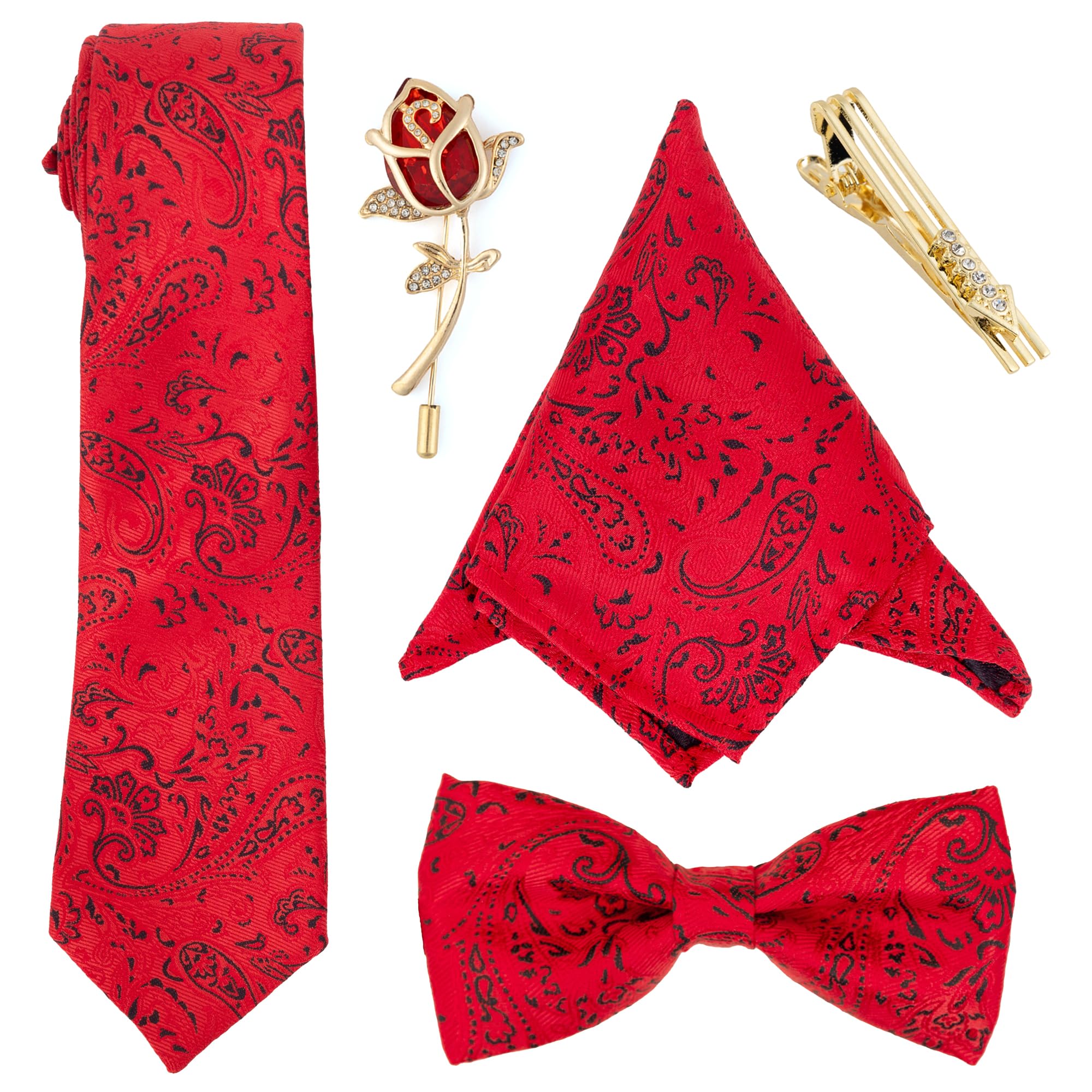 to the nines Men's Microfiber Tie, Pocket Square, Bow Tie, Tie Pin and Lapel Pin-picture-26
