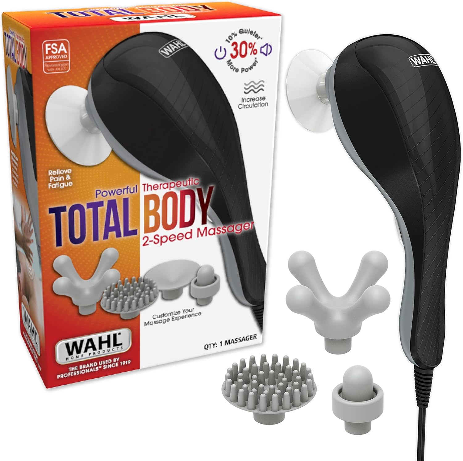 WAHL Total Body Corded Light Vibrating Rotary Massager