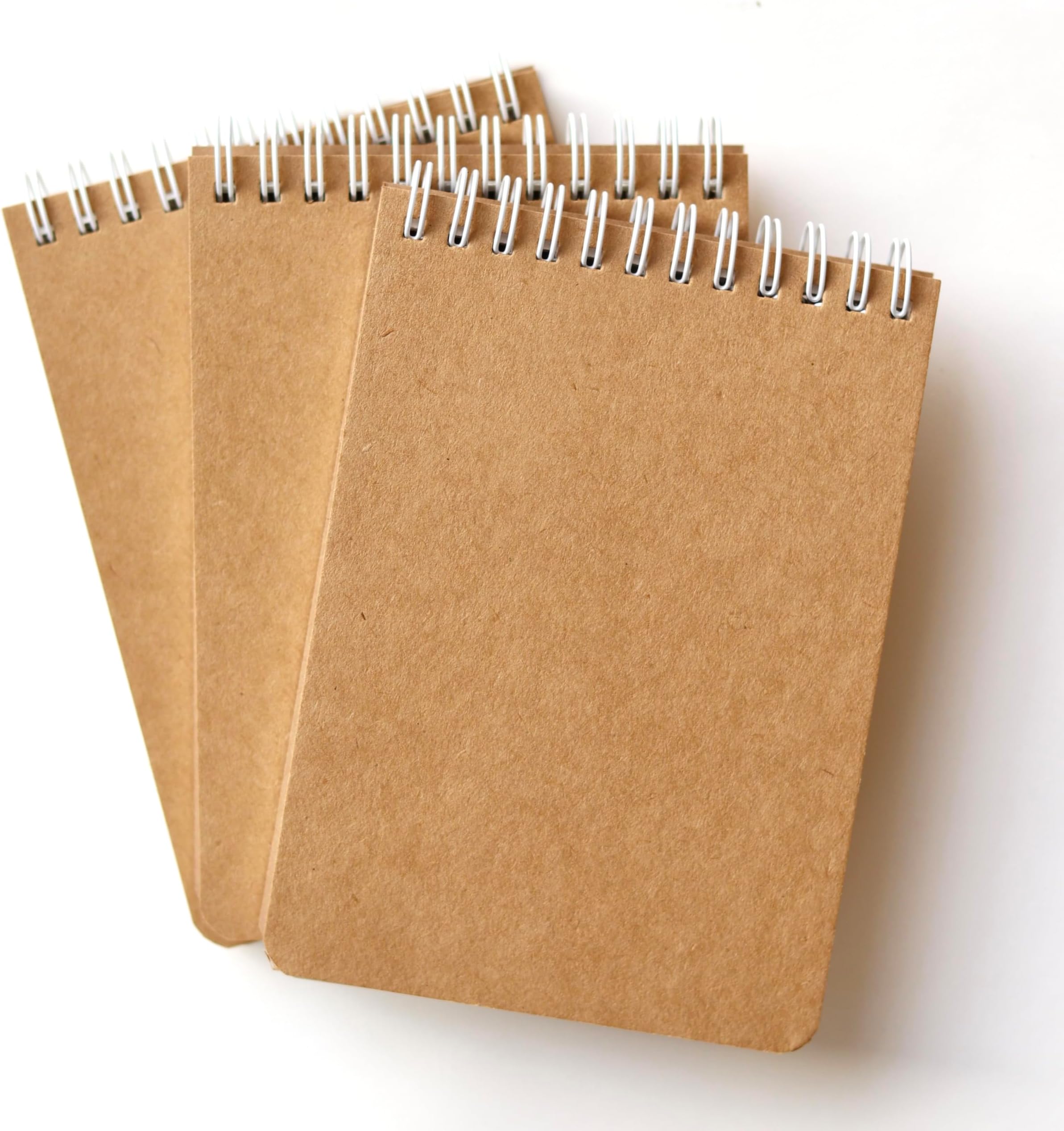 INNAXA Spiral Eco- Friendly Notepad A6 Size (Brown Pack-3), 100 Pages ...