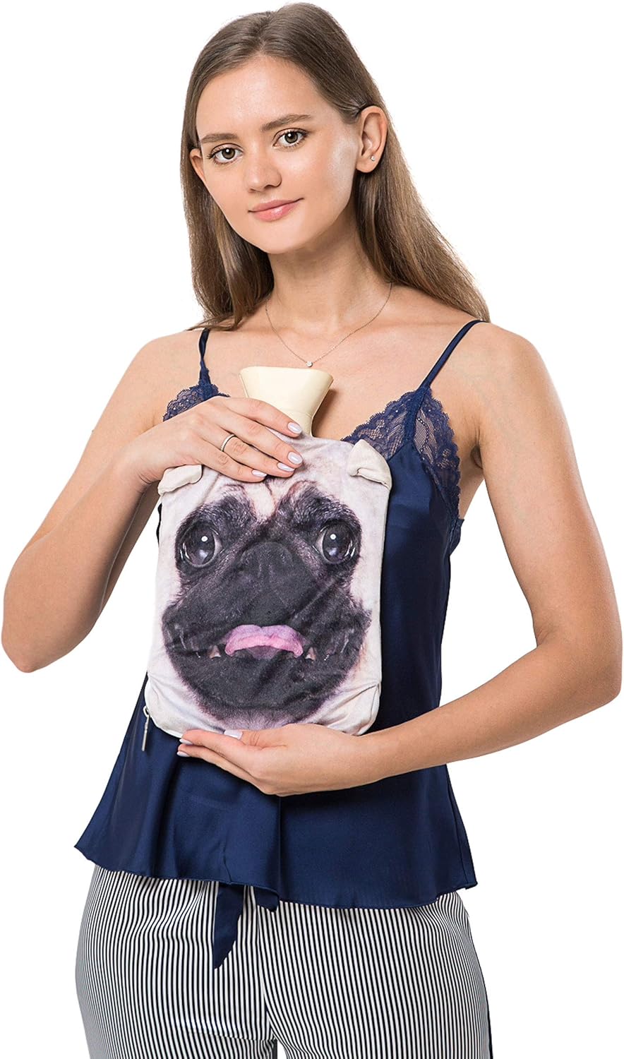 One-Day Sale: Up to 60% Off Peter Pan Pet Rubber Hot Water Bottle with Cover, Hot Water Bag for Pain Relief, Unique Gift, BPA & Phthalates Free, 65 Fl Oz Capacity