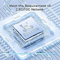 Vista 4 de Switch Ethernet 2.5G de 4 puertos con 2 x 10G SFP+ Uplink – Switch de red TEROW compatible con VLAN, compatible con Gigabit/2.5GbE/10GbE