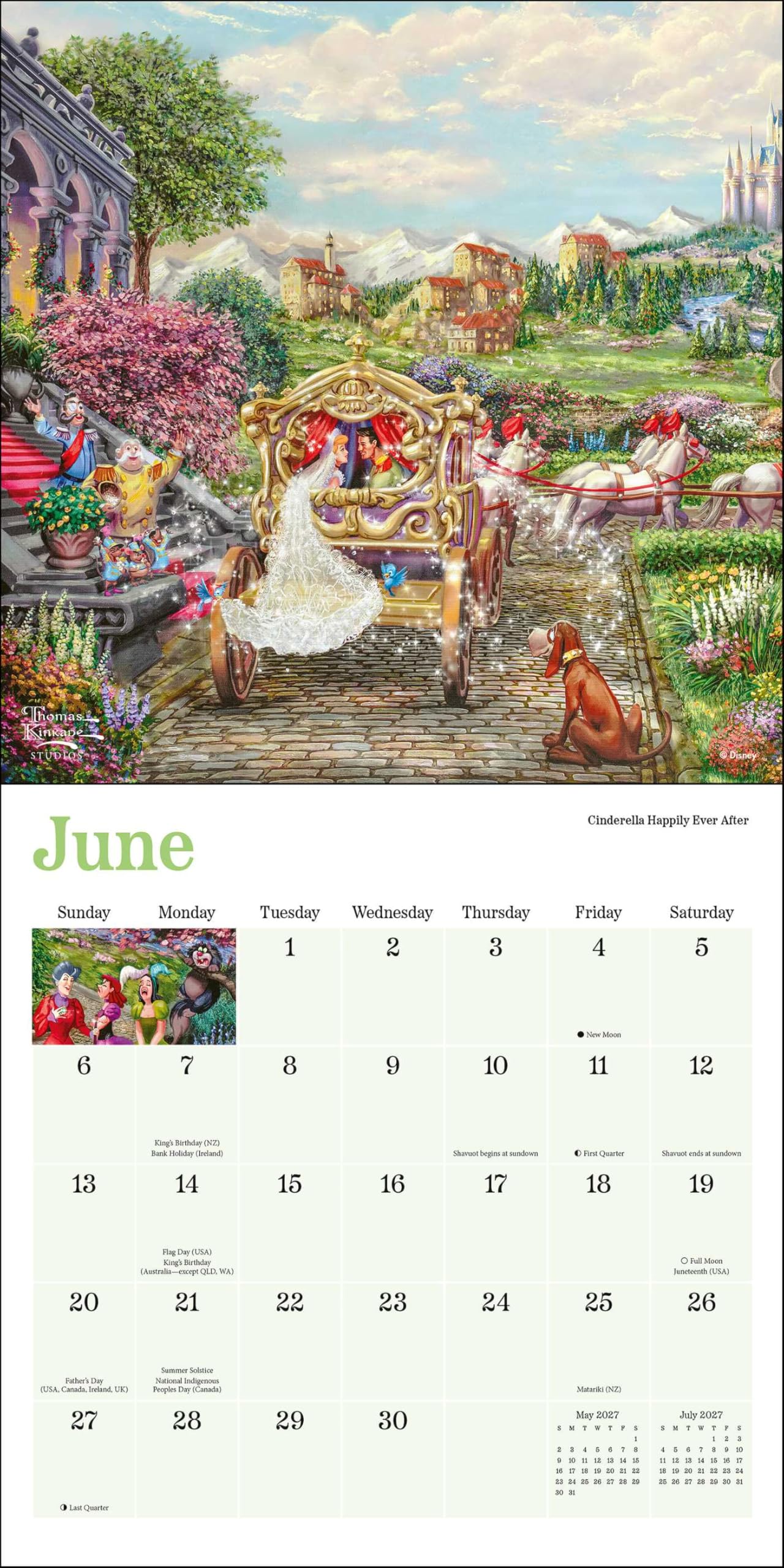 Disney Dreams Collection by Thomas Kinkade Studios 2027 Mini Wall Calendar