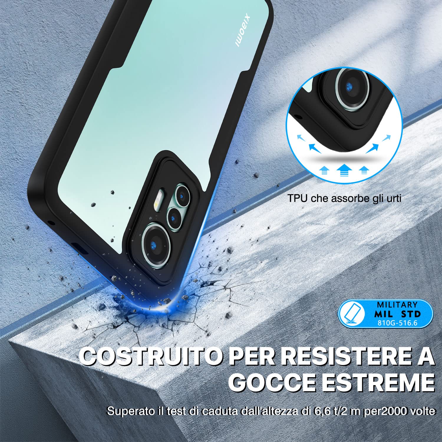 2 Custodie In TPU Morbido Per Xiaomi 12 Lite: Design Città & Lago Lunare - Antiurto E Sottili