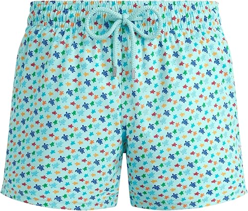 Vilebrequin, Bañador Corto EláStico con Estampado Micro Ronde Des Tortues Rainbow para Hombre