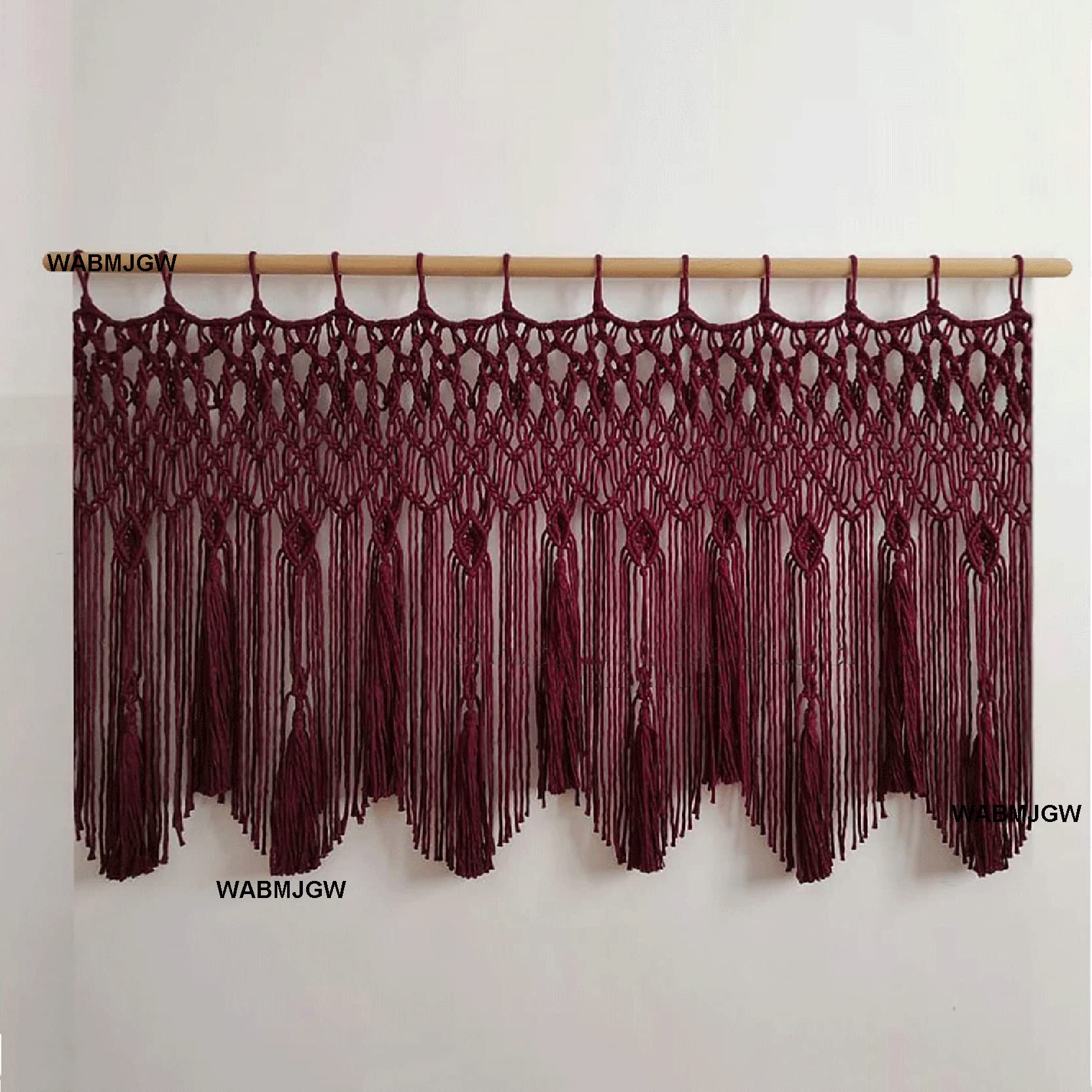 Arazzo da parete in macramè, in macramè, in tessuto bohémien, decorazione da parete in stile bohémien, per divisori, finestre, tende per porte
