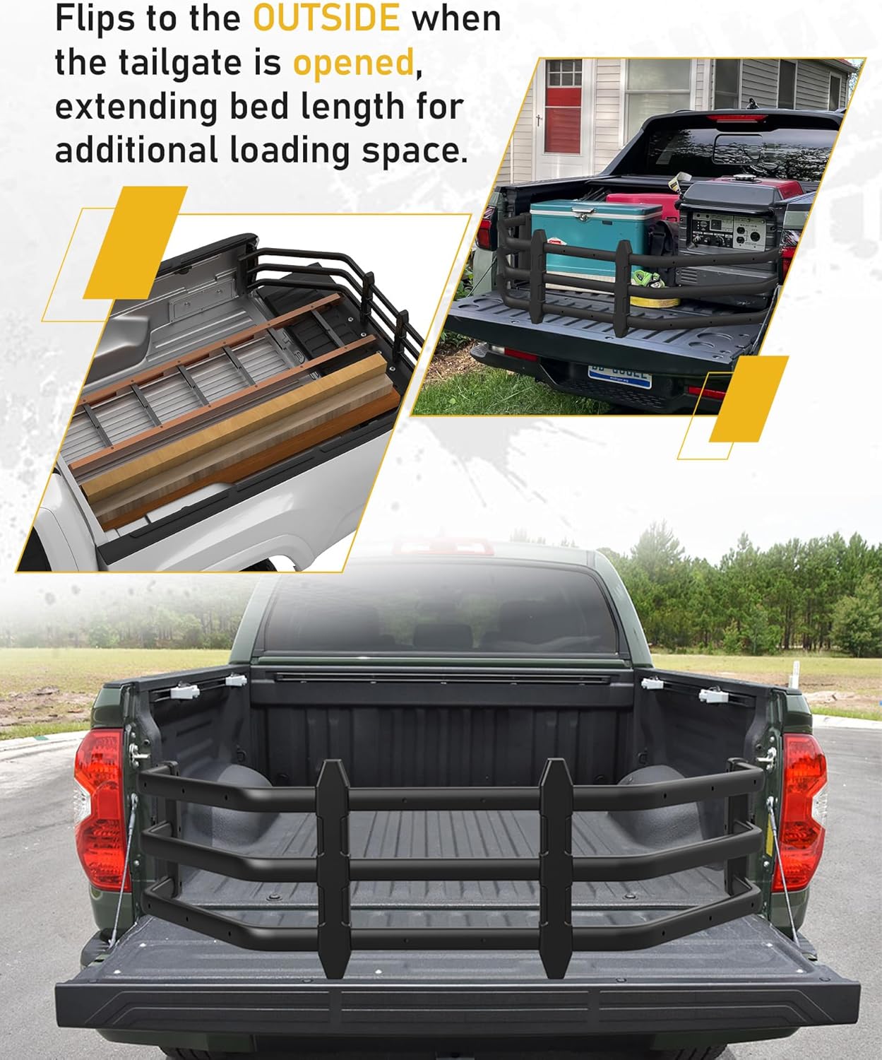 Truck Bed Extender Fit for Ford F-150 F150 2015-2026 & Toyota Tundra 2007-2026 & Nissan Titan 2016-2024 Aluminum Tailgate Extender Accessories