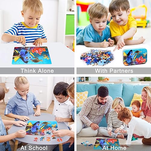 Miniatura 4 de LELEMON Rompecabezas oceánico para niños de 4 a 8 años, rompecabezas de 60 piezas del mundo submarino para niños de 3 a 5 años, rompecabezas para