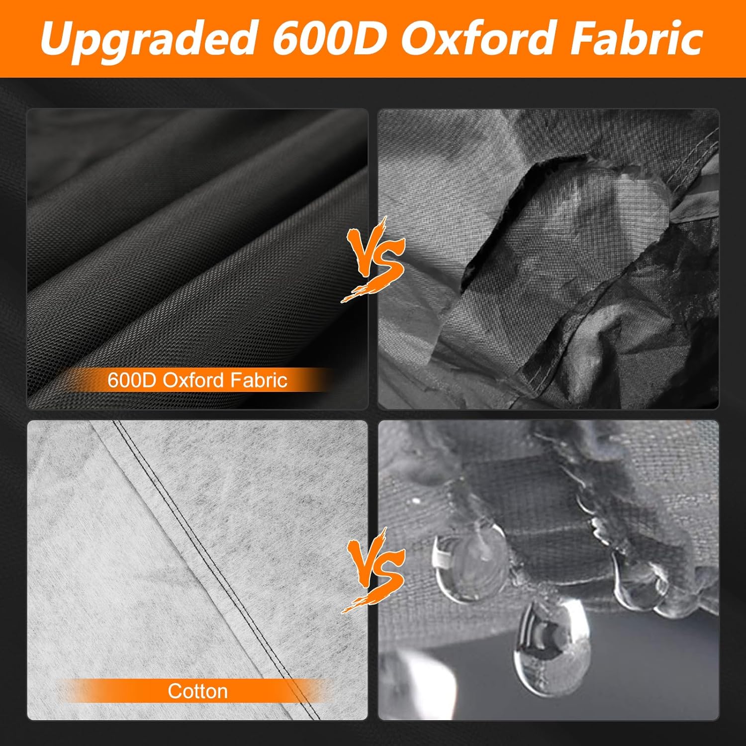 Patio Furniture Cover Rectangle, Waterproof Patio Table Cover, Heavy Duty 600D and Cotton Outdoor Patio Table and Chair Cover for Rectangle Dining Table & Chairs Set (Rectangular 76"(L)x54"(W))