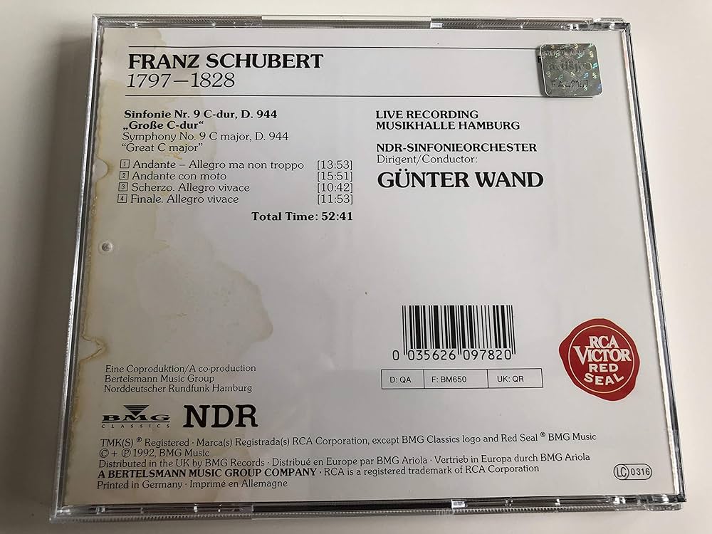 Schubert: Sinfonie Nr. 9 D 944 C-dur (Gr: Amazon.ca: Music