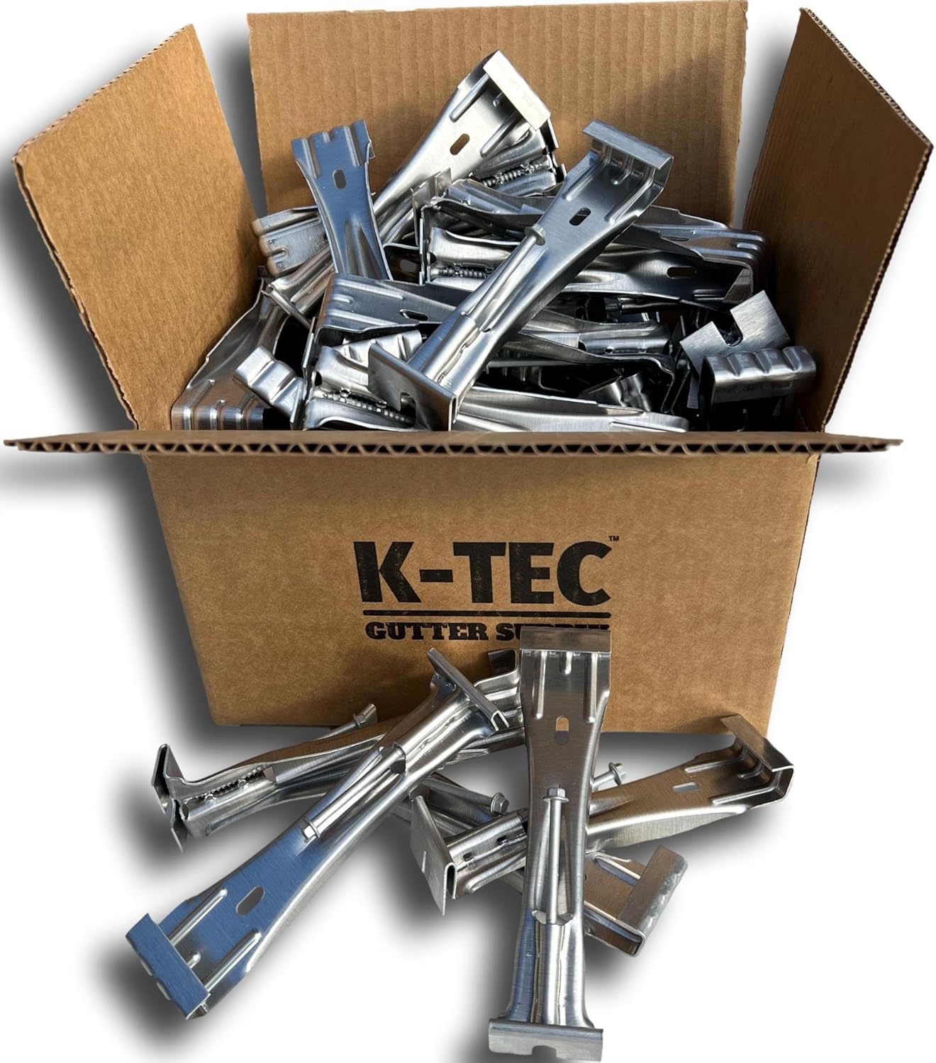 (50 Pack) 6 Inch Gutter Hangers Heavy Duty Hidden Rain Gutter Bracket