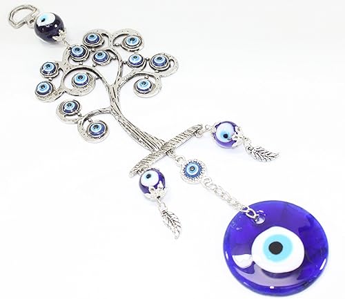Amuleto azul turco del mal de ojo (Nazar) árbol de la vida colgante de pared decoración del hogar protección bendición regalo GP9501