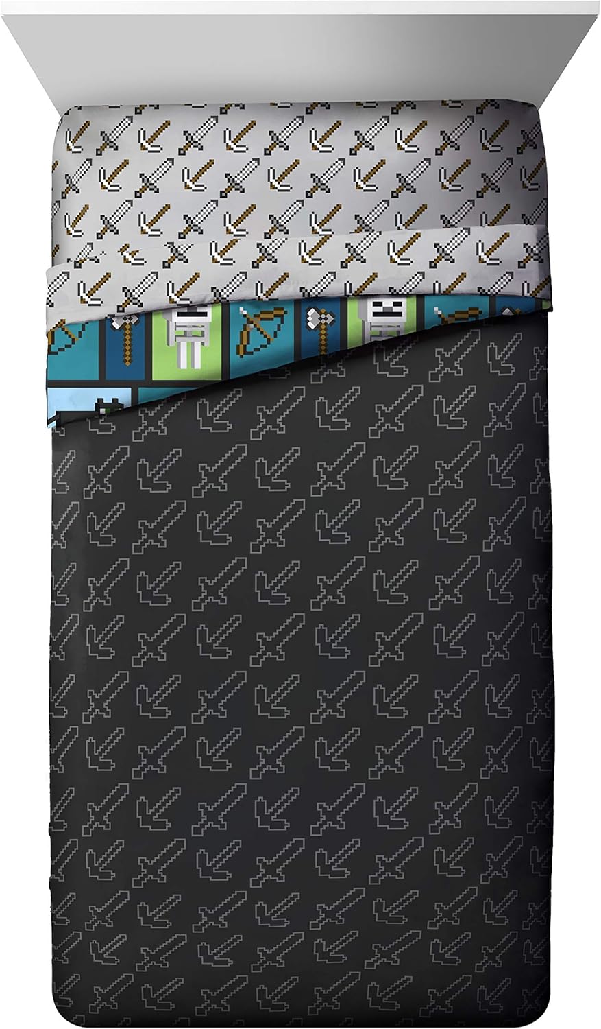 Flаѕh Dеаlѕ - 40% оƒƒ Jay Franco Minecraft Chibi College 7-Piece Twin Bedding Bundle- Includes Bed Set, Sheet Set