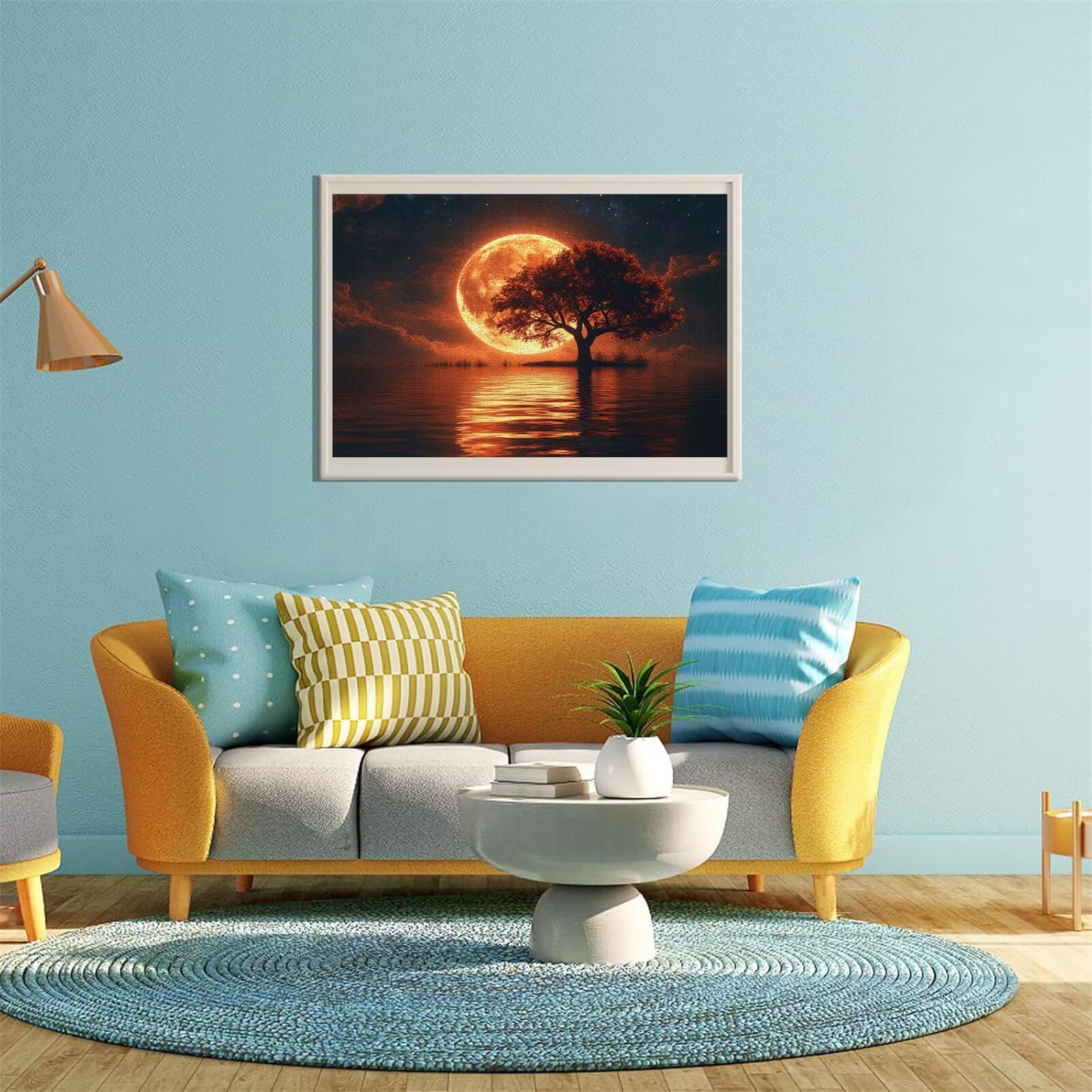 Mond Puzzle für Erwachsene Kinder Anspruchsvoll 5000 Teile Impossible Klassische Puzzles Schwer Baum ab 8 9 10 Jahre Mädchen Jungen Jigsaw Kunst Educa, für Dekoration und Geschenke 105x156cm t-993