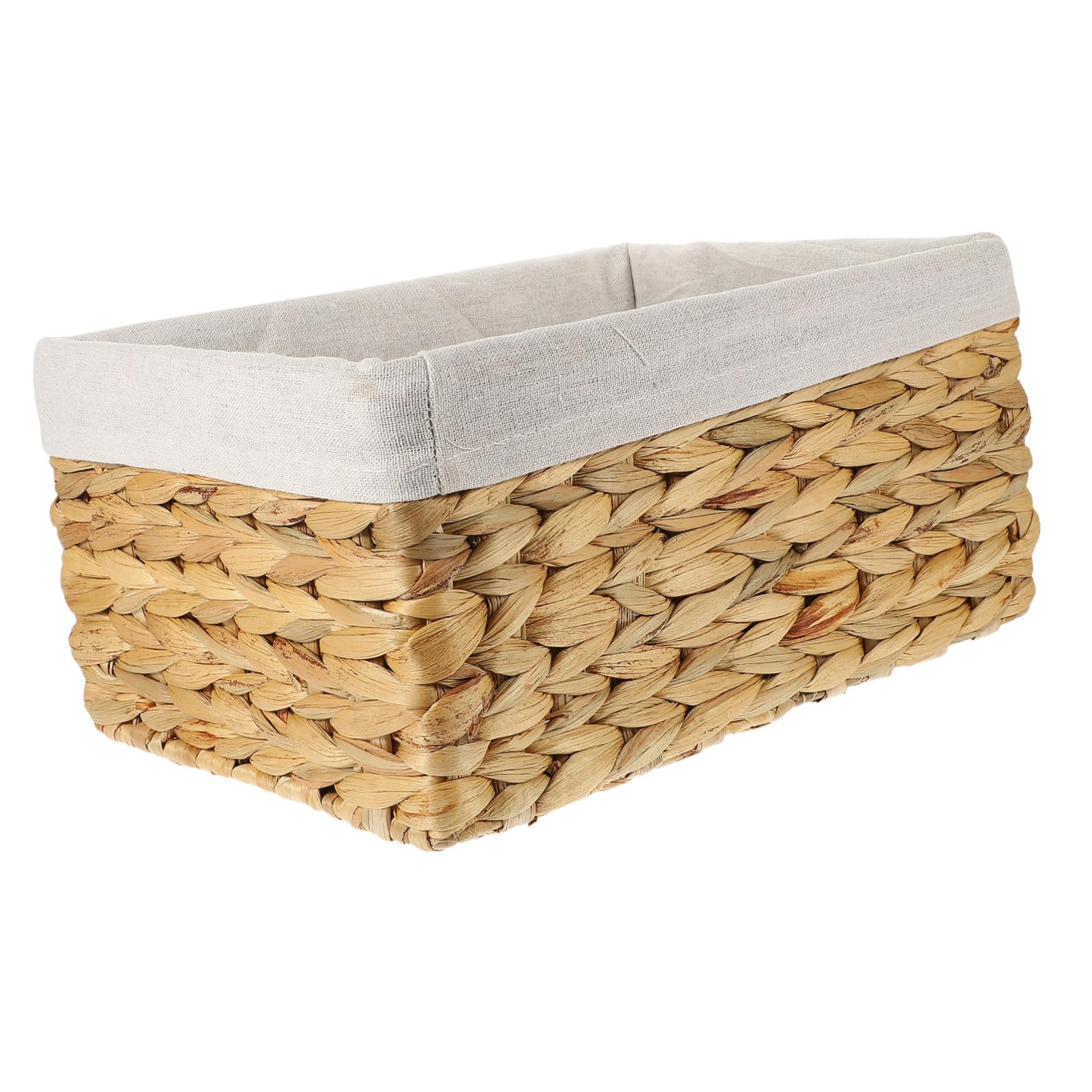 Panier tressé anti désordre boîte de rangement jacinthe d'eau