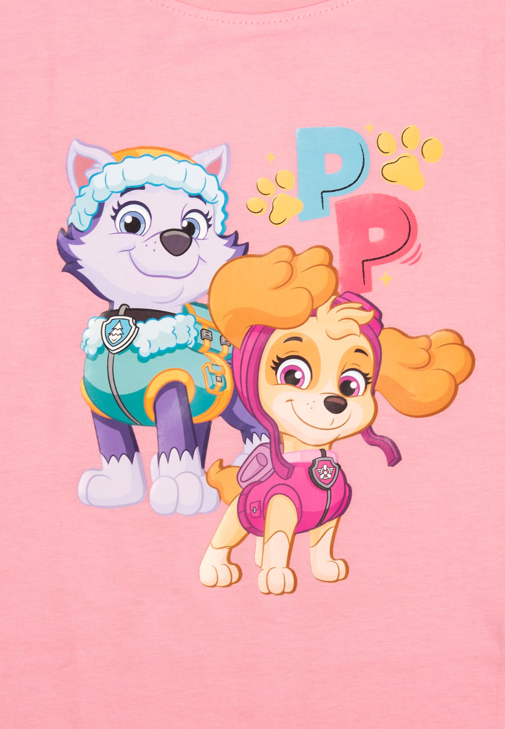 Psi Patrol T-Shirt dla dziewczynek Skye & Everest - Friends dziecięca koszulka z krótkim rękawem różowa
