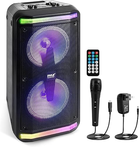 Sonido alrededor de altavoz Bluetooth y sistema de micrófono altavoz estéreo portátil de karaoke con micrófono con cable, lectores MP3USBMicro SD, Sonido alrededor de altavoz Bluetooth y sistema de micrófono altavoz estéreo portátil de karaoke con micrófono con cable, lectores MP3USBMicro SD,