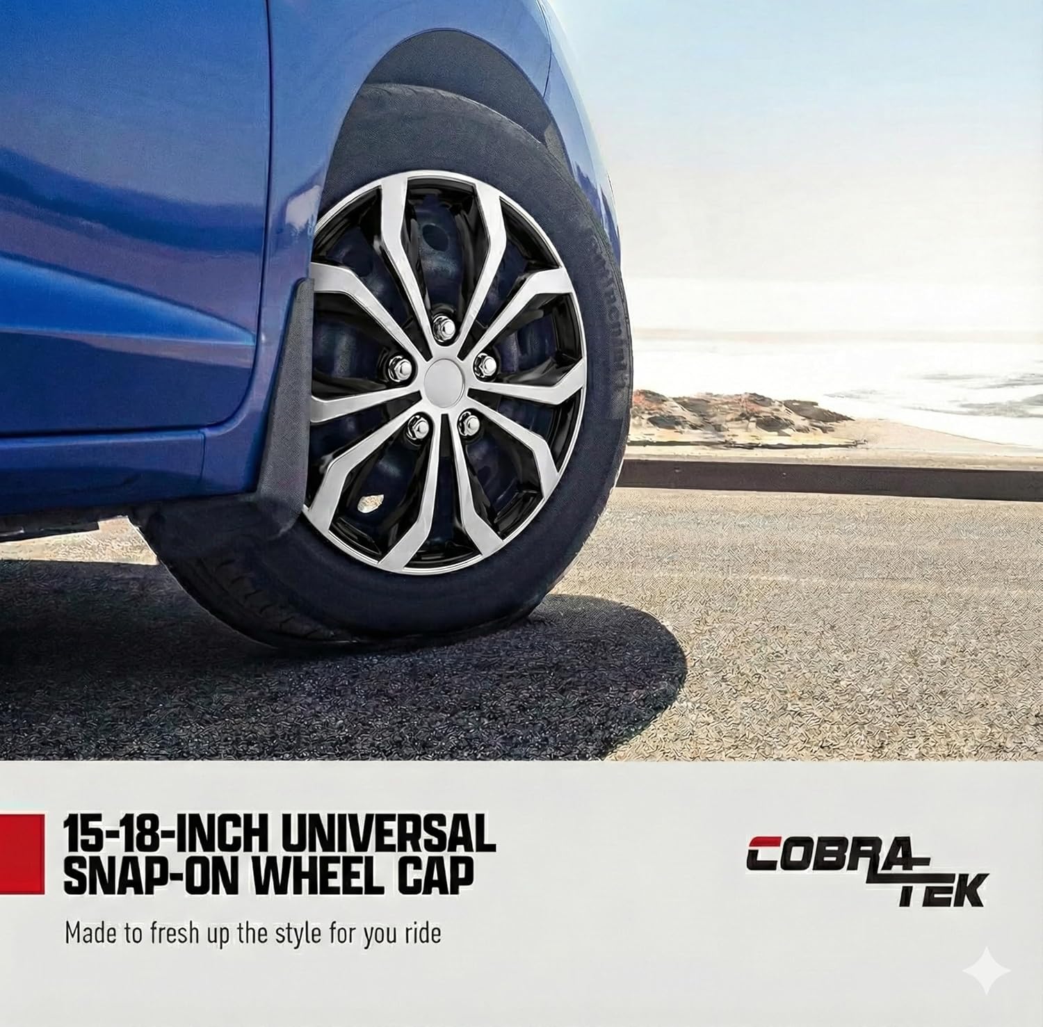 4PC Set 15" 16" & 17" Hubcaps Wheel Cover Universal fit Most of Cars (Spyder Performance Wheel Cover (Spyder Performance, 15 Inches)