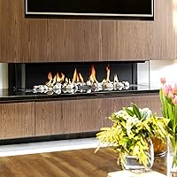 Vista 8 de Onlyfire Quemador H de Acero Inoxidable para Chimenea para Fogata de Gas Natural y Propano y Chimenea, 30 x 6 Pulgadas Quemador H Rectangular DIY