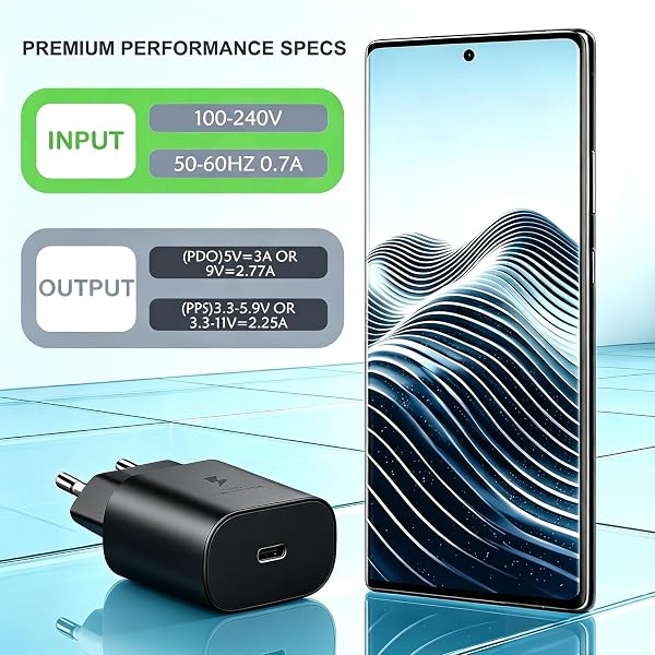 Caricabatterie Sumsamg 25W,Caricatore Rapido con 2M Cavo per Samsung Galaxy S26 S25 S24 S23 S22 S21 Plus/FE/Ultra,S20,A57 A56 A55 A54 A53 A36 A35 A26 A25 A16 A15,Z Flip 7,Tipo C Spinotto Alimentatore - 4